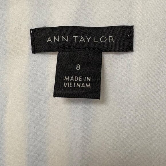 Ann Taylor Striped Poplin Wrap Dress, Blue White Women's Size 8 - Picture 10 of 12